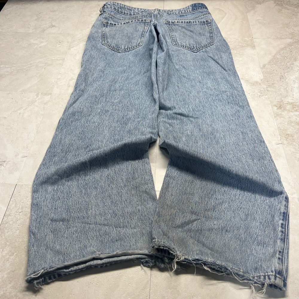 Hollister Low Rise Baggy Jeans Light Wash Women Size 8 30W Y2K Wide Leg Denim